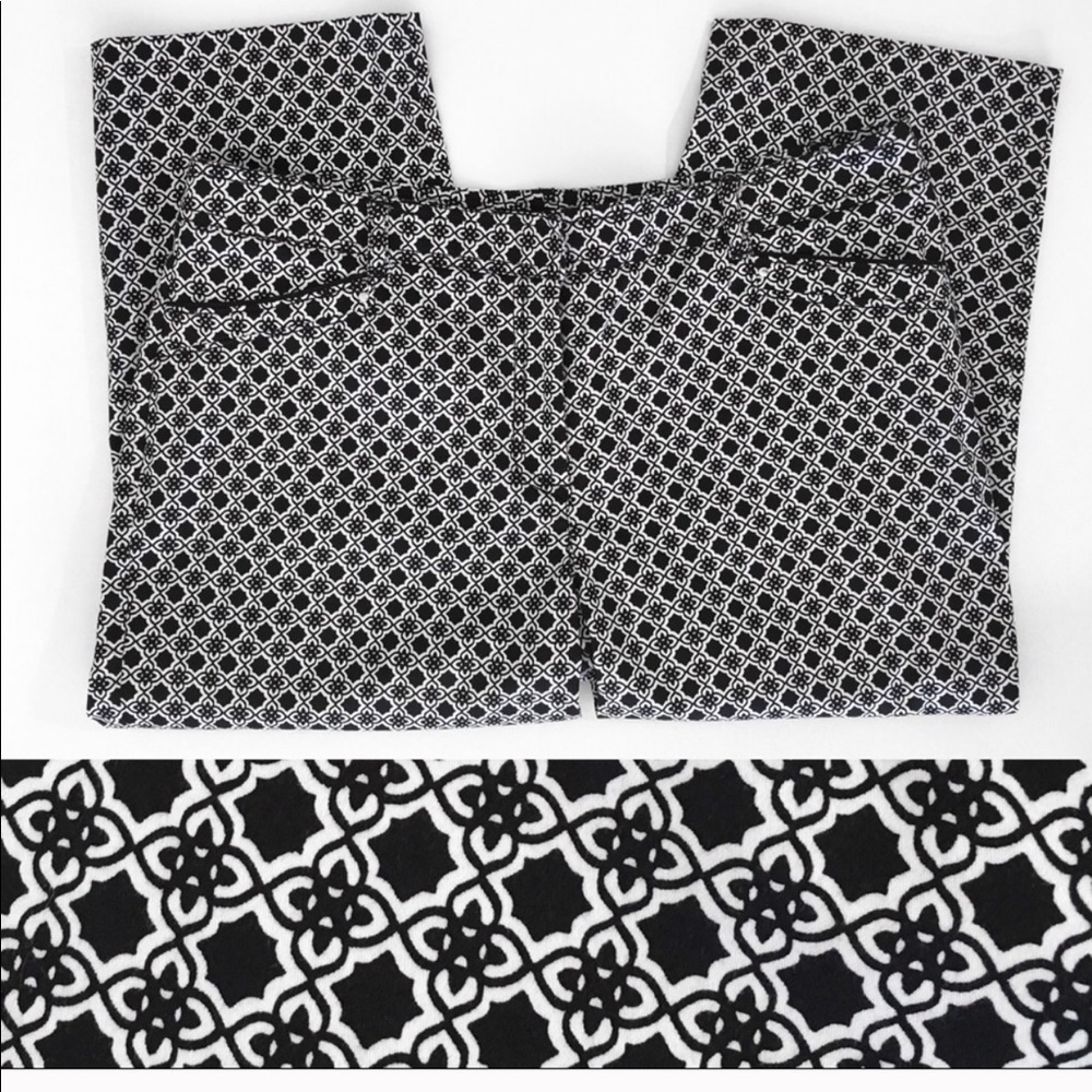 Zac & Rachel Moroccan Cropped Pants Black & White